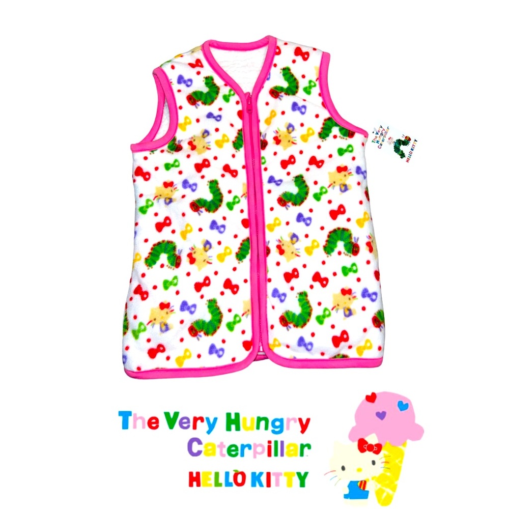 NWT Hello Kitty x Hungry Caterpillar Fleece Vest! Sample for Japan/ Not Made!!!